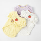 最新款夏季狗狗服裝, 寵物貓狗狗刺繡草莓防曬 T Shirt