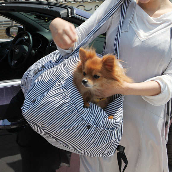 Pluto Dog Cat Bag Multi-Carrier 100% 棉, 韓國製造單肩包寵物背包, 狗床, 汽車安全座椅